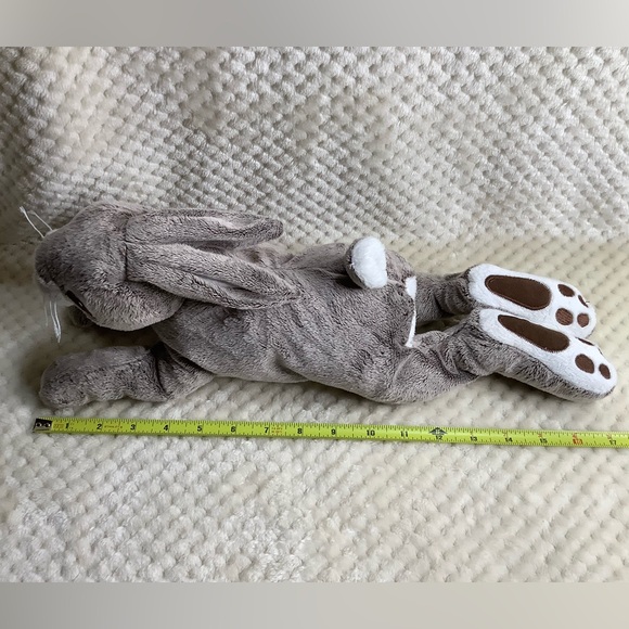 IKEA Vandring Plush Hare Bunny Rabbit Floppy Stuffed Animal Toy Embroidered Eyes - Picture 8 of 8
